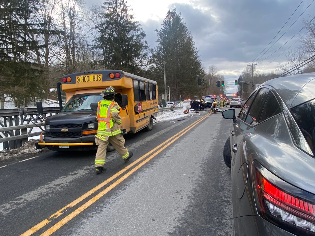 Multi-Vehicle Crash Involving School Bus Closes Route 67 / Jeremy Swamp Road Intersection