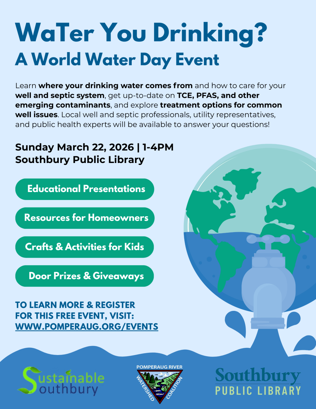 Upcoming World Water Day Celebration at Southbury Library