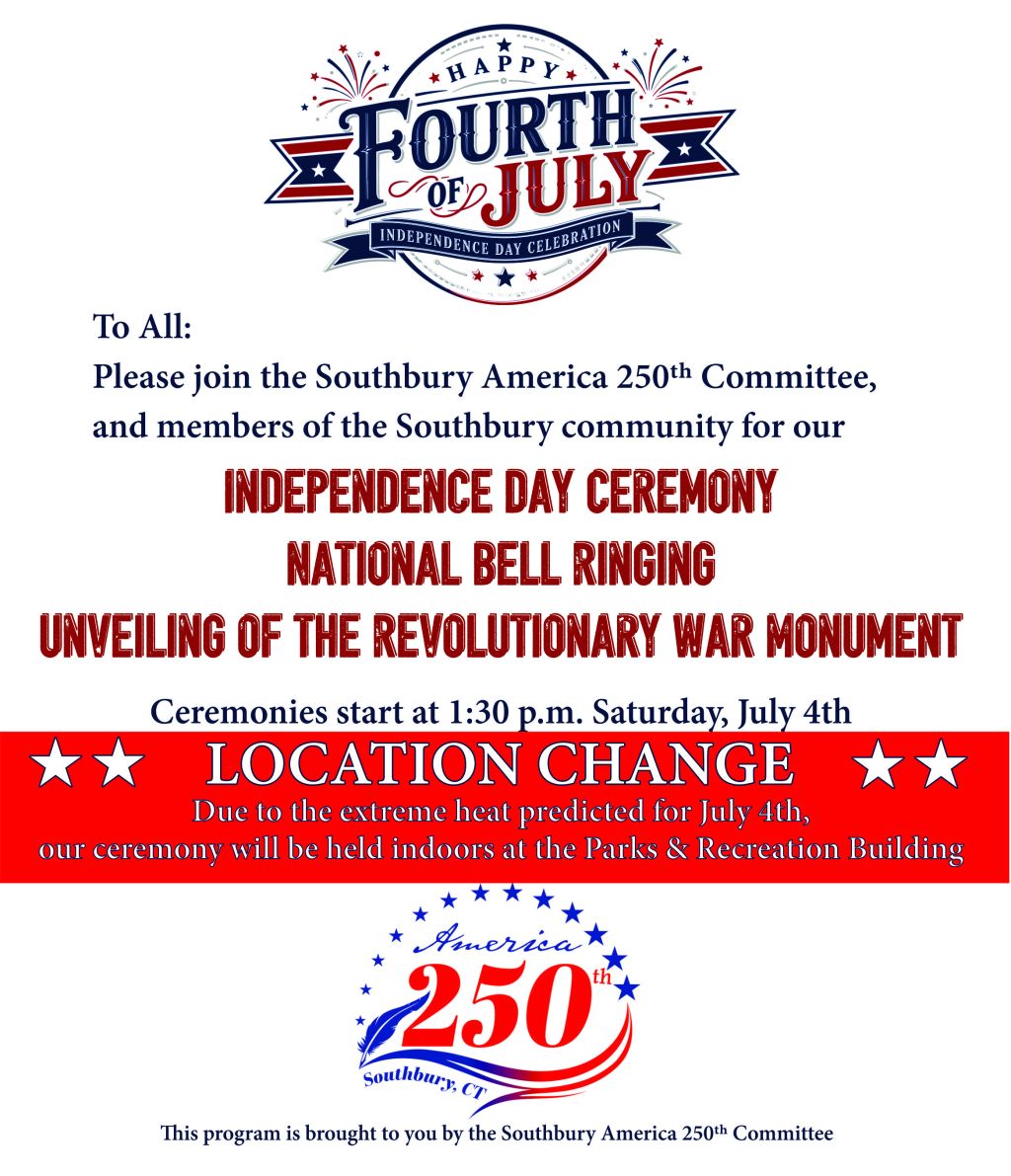 Southbury to Mark America’s 250th with Bell Ringing, Monument Unveiling